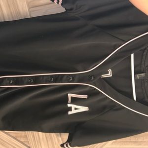 Forever 21 button up LA Jersey tshirt